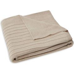 Set de perne si plapume Jollein 516-522-67011 Paturica Pure Knit Nougat GOTS, 100x150 cm
