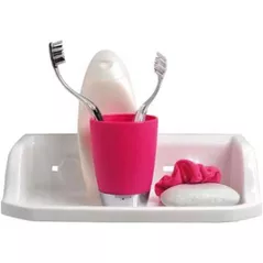 Полка для ванной Promstore 46315 Полка пластиковая Evideco 20x20x11cm