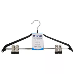 Вешалка для одежды Promstore 53094 Set 2 umerase din metal cu cleme Ordinett, 44cm