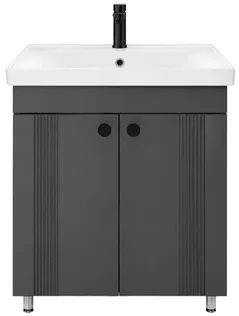 Dulap pentru lavoar Mashtab 12131 Palma (Sava) cu 2 uși 650x470x850 Antracit mat