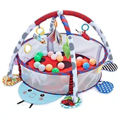 Коврик игровой Kikka Boo 31201010236 Covoras de joaca cu 30 bile Ladybug