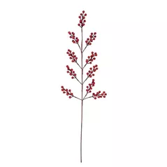 Plantă artificială Promstore 56233 Ramură decorativa cu pomușoare rosii, 95cm