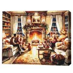 Картина по номерам BrushMe BS53847 40x50cm (în cutie) Seară călduroasă în familie