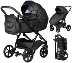 Детская коляска Tutis 2in1 UNO5+ Leather 2/1 Jet Black (1402699)