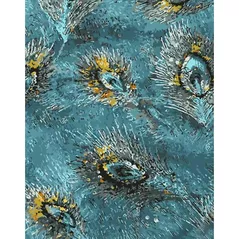 Tablou pe numere Strateg R 9 /20 (GS1447)(60165) Pene de paun, 40x50 cm