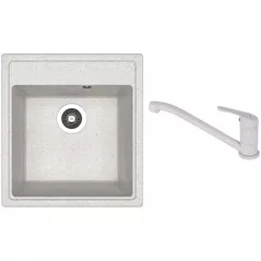 Мойка кухонная со смесителем Dr.Gans Nika 470 + SanDonna F 1066 gri