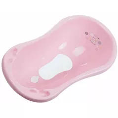 Cădiță Maltex Cadita 84cm cu dop si covoras antiderapant Zebra Pink