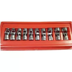 Набор головок, бит, насадок JTC JTC-3605 набор 3/8" торцевых головок 6-ти гранных с карданом, 10-19 мм, 10 предм.