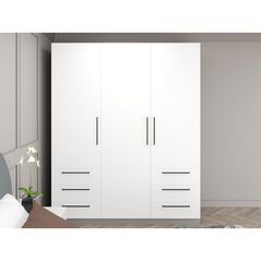 Шкаф Bayro Serenity 1800x2200x518 white cu 6 sertare