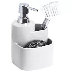 Accesoriu pentru bucătărie Bisk 07871 Dozator set 3 elemente, alb. (ceramica)