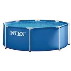 Piscină cu cadru Intex 28296 Metal Frame Blue 244х76сm, 2843L, cadru metalic