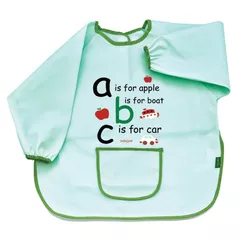 Слюнявчики BabyJem 049 Sort cu maneci pentru activitati ABC Verde