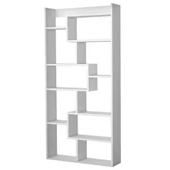 Raft de birou Trendy Kuttap, Alb 90x182x22cm, raft de carti