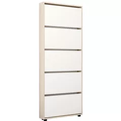 Полка для обуви Mobildor-Lux Leo Slim 90x16x203H cm Sonoma/White