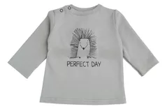Детская одежда Minikin 242290380 Hedgehog Лонгслив серый 9-12мес