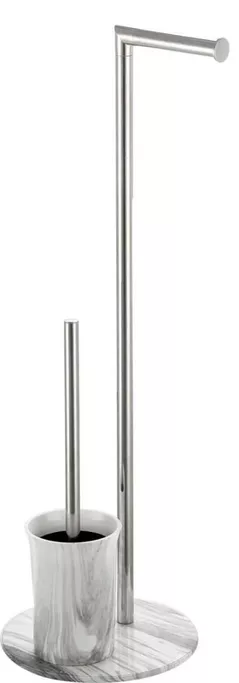 Аксессуар для туалета Bisk 07621 Suport stationar p/u prosoape cu perie WC (alb)