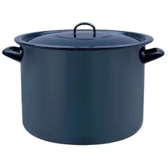 Cratiță profesională Metalac 54162 emailată 36cm, 30l, capac din metal, albastru inchis