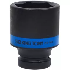 Набор головок, бит, насадок King Tony 843558M головка торцевая ударная глубокая 1" 58мм