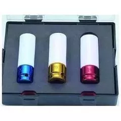 Набор головок, бит, насадок Force K4032 Набор головок ударных длинных цветных 3 пр. 17, 19, 21мм