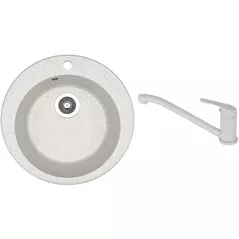 Chiuvetă bucătărie cu bateria Dr.Gans Gala + SanDonna F 1066 gri