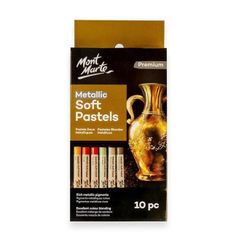 Set de creație Mont Marte MMPT0058 Set pasteluri moi cu efect metalic Premium, 10 buc
