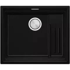 Мойка кухонная Primagran Prague 60 Step Level Black metallic + accesorii 470x560 MPSKM#N