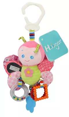 Jucărie cu pandantiv Hoogar HG0104003 Baby plush toy, Butterfly