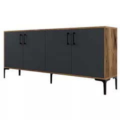 Casetieră Trendy Kiev, Nuc, Antracit 180x78x35cm