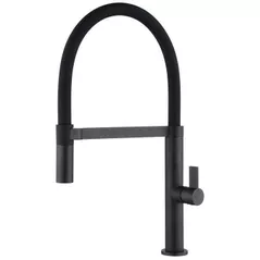Смеситель кухонный Helika-AquaSanita 7043-601B MAGNUS Black metallic+black silicone hose