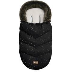 Accesorii pentru cărucior Kikka Boo 31108040093 Husa de iarna pentru carucior Luxury Fur Confetti Black