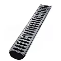 Аксессуар для дома Uniplast 16008 Gratar fonta canalizare cu rigola 750x130x130 mm 18 kg EN124 D400 (tava rotunjita)
