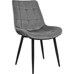 Scaun Deco Hans Catifea Dark Grey + Black Legs HLR21