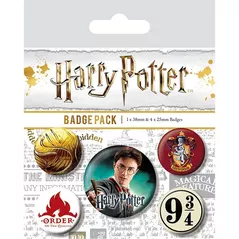 Set de suveniruri Pyramid International BP80486 Harry Potter (Core Gryffindor) Badge Pack
