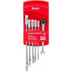 Набор ручных инструментов Ronix RH-2173 Набор комбинир. ключей трещет. 8-17mm 6шт