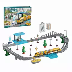 Игрушка Essa AU7660 Cale ferată pentru copii și tren cu vagoane