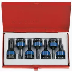 Set de tubulare, bite, duze King Tony 4417PP набор насадок ударных TORX Т25-Т60 1/2", 7 пр.