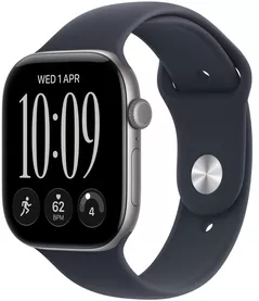 Ceas inteligent Apple Watch Series 12 GPS 46mm Space Grey Aluminium Case with Navy Blue Sport Band M/L MJEJ4
