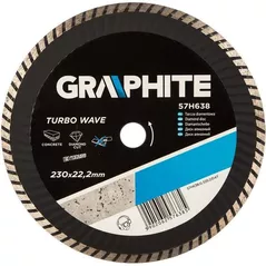Диск отрезной Graphite 57H638 Disc diamant Turbo Wave 230x22.2mm