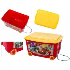 Cutie depozitare Бытпласт 45685 Контейнер для игрушек Пластишка 45l, 58X39X33cm, красный