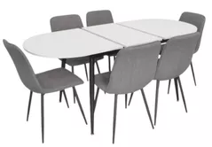 Set masă și scaune Evelin di Costacurta стол DT-533R B + 6 стульев YTC-078B Bjorn-13 (Grey)