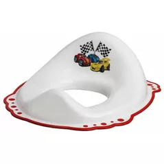 Oală Bisk 07771 Reductor wc p/u copii cu cauciuc antiderapant, alb (desen masini)