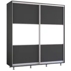 Dulap Mobildor-Lux Aron cu uși glisante orizontal (220x60x240H cm) Anthracite