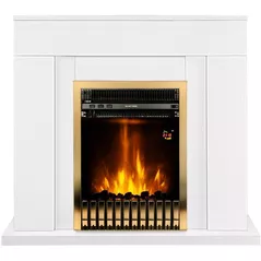 Камин электрический ArtFlame Agnes white & Gala gold