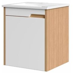 Dulap pentru lavoar Orka Brick 45 White/Mese Oak