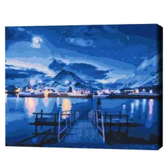 Tablou pe numere BrushMe BS52595 (în cutie) Auroră boreală