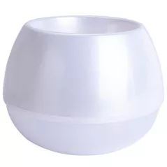 Ghiveci pentru flori Aleana 116008 Sphere d10, alb perlat