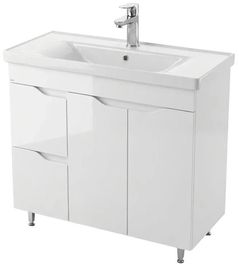 Dulap pentru lavoar Mashtab 11787 Print cu 2 sertare+usa 100cm Alb