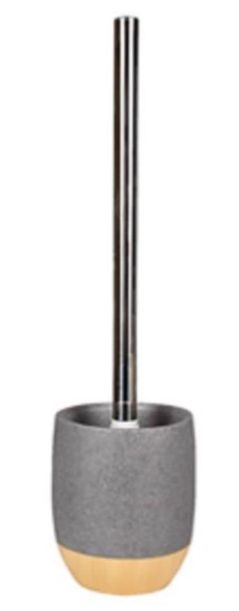 Ёршик для унитаза Axentia 135848 Set WC Rim, imitație piatră/lemn
