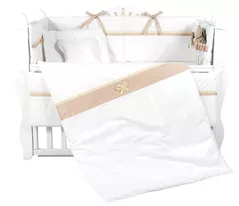 Lenjerie de pat pentru copii PernaMea Set lenjerie 8 piese Elegance Maro (PM.100102/4)