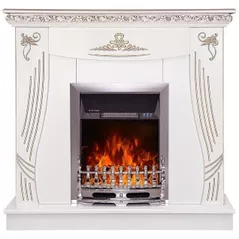 Камин электрический ArtFlame Napoli white & Gala silver